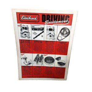1987 Edelbrock Driving Excitement Original Vintage Print Ad